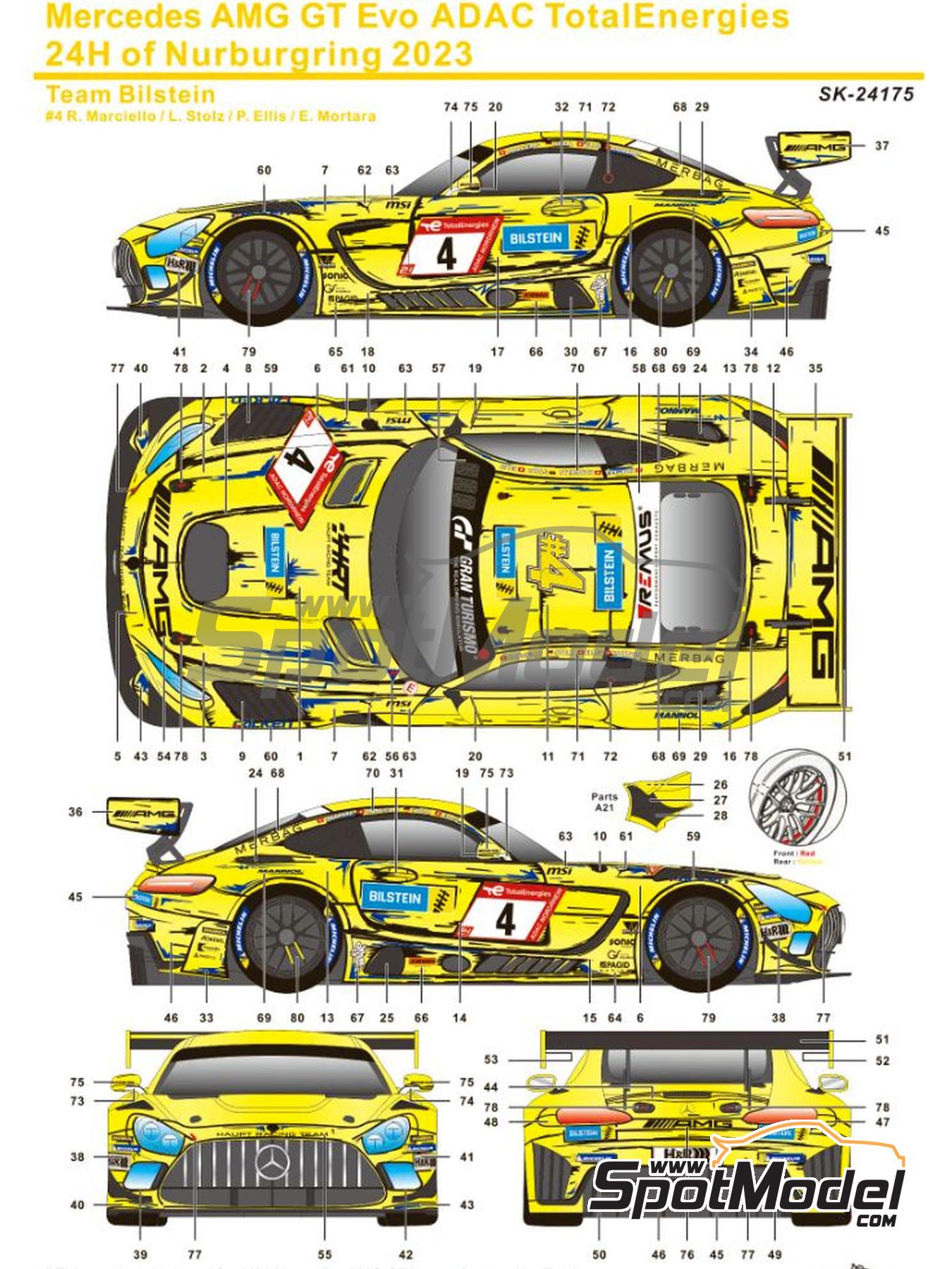 SK Decals SK-24175: Marking / livery 1/24 scale - Mercedes